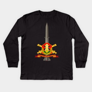 56th Field Artillery Command - DUI w Br - Ribbon w Pershing Kids Long Sleeve T-Shirt